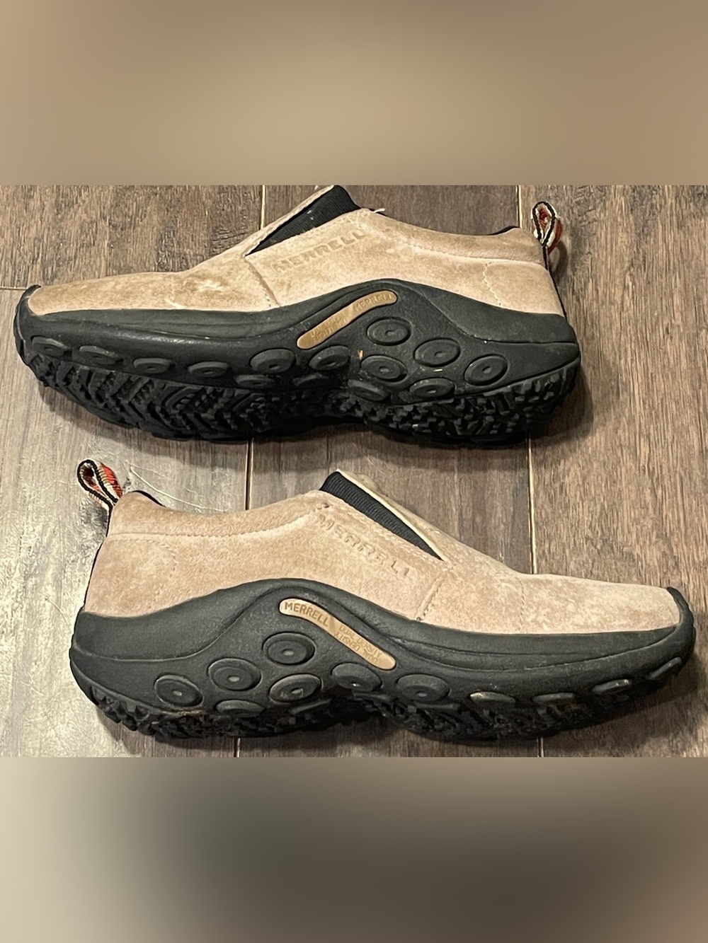 Size 7 Merrell Men’s  Jungle Moc Hiking Slip-on Shoes Classic Taupe 60802